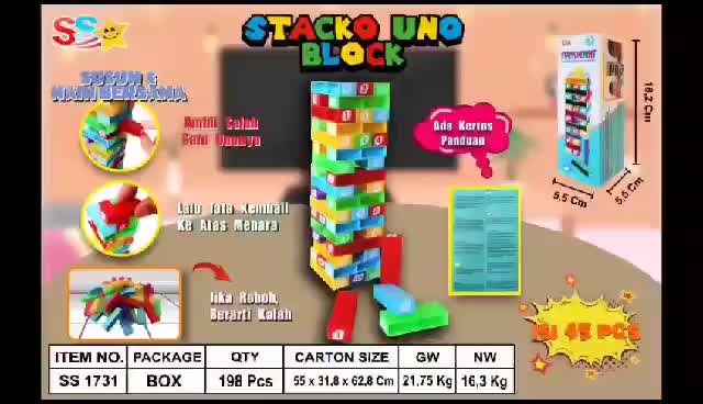 Stacking Tower Blok Game Stack Height SS1731 - Mainan Edukasi Anak
