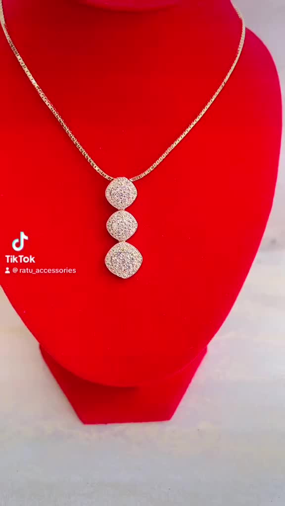 Kalung susun 3 lapis emas Perempuan