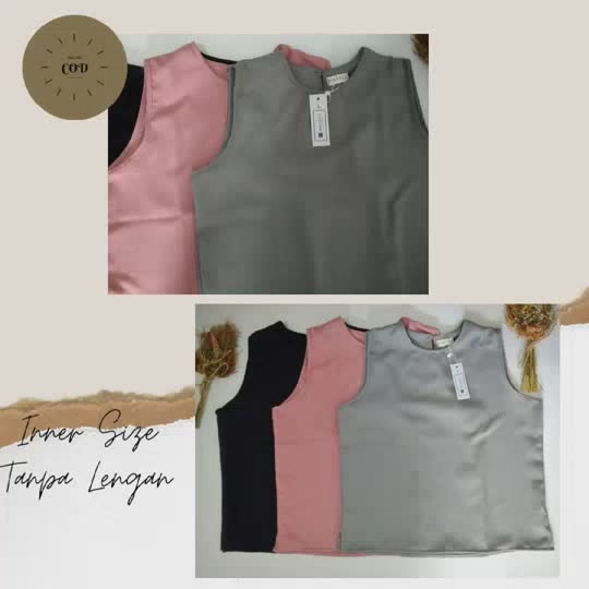 Inner Jumbo Tanpa Lengan - Atasan Wanita Dalaman Blazer LD 120cm Putih Tank