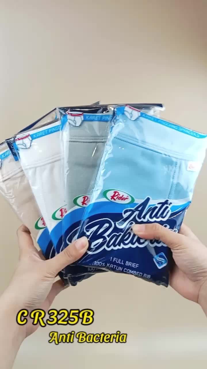 Rider Celana Dalam Pria R 325 B Putih/Warna Isi 1 Pcs