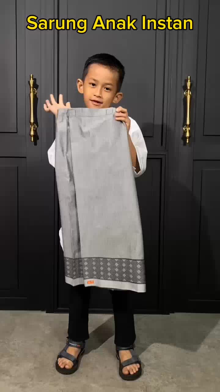 Sarung Anak Praktis Instan Model Rok Sarung Sunat Umur 2 - 7 Tahun Sarung Instan samping  anak 6-7 tahun yds abu sarung anak