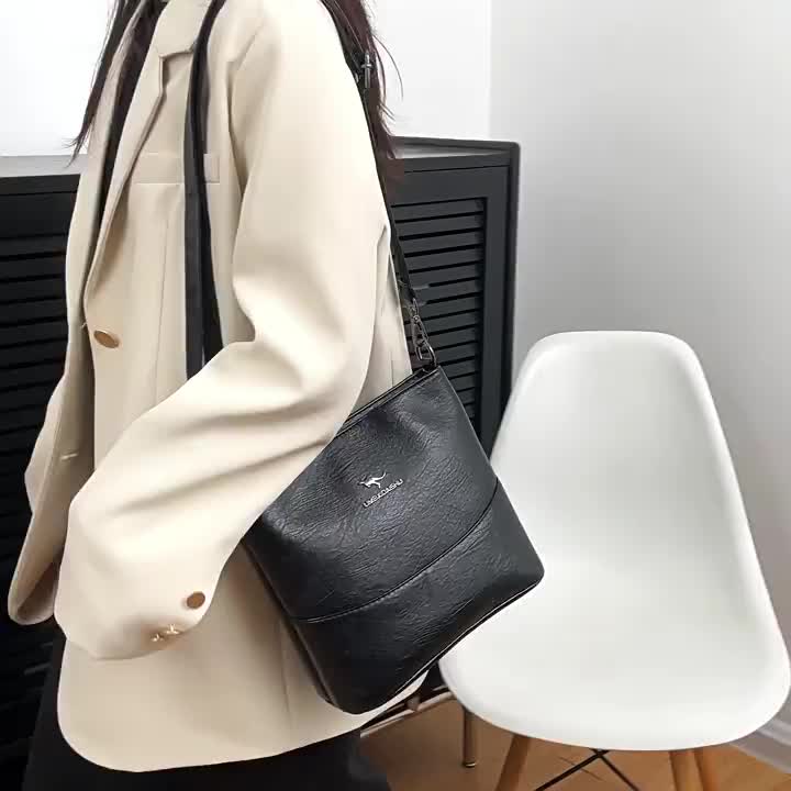 Tas bahu retro mode sederhana dan serbaguna tas bahu utusan mewah wanita