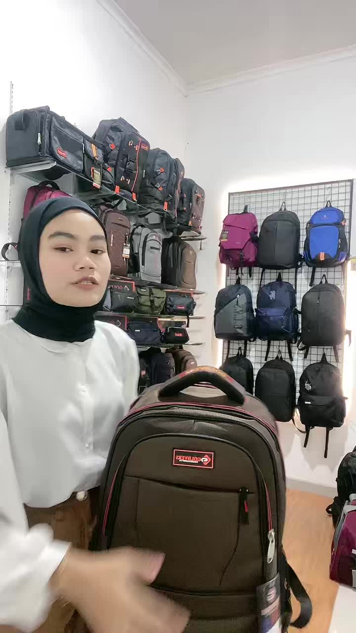 GOLDVERS Tas Sekolah Pria Tas Ransel Pria Backpack Cowok Dewasa hitam