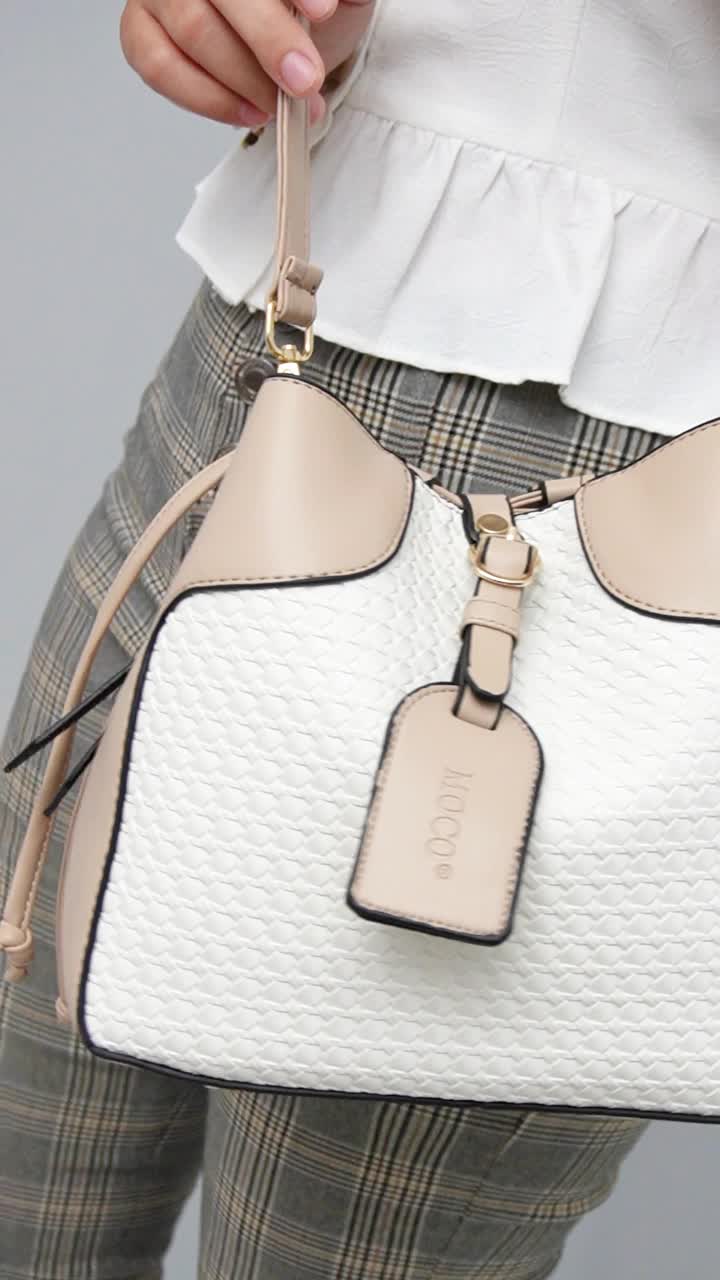 MOCO Fashion Tas Serut Wanita Drawstring Sling Bag Lisa Quincy Eksklusif Bucket Korean Style A369