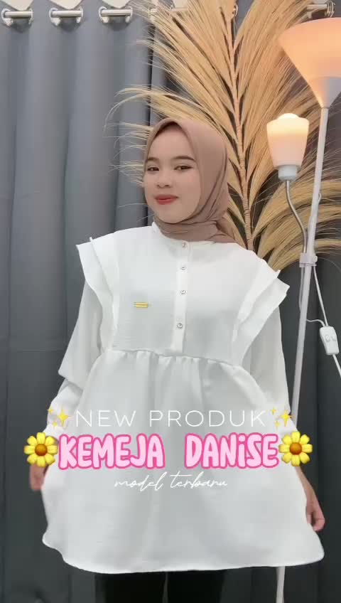 DANISE KEMEJA WANITA ATASAN BLOUSE CRINKLE AIRFLOW Baju Panjang Oversize Dewasa Casual Cewek