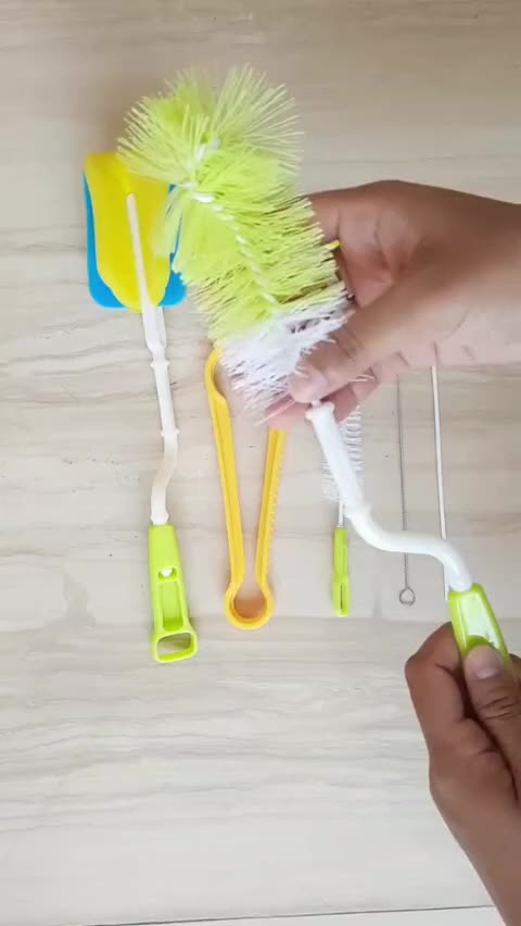 Sikat Pembersih Botol susu bayi 2in1, 4in1, 5in1, 7in1 MOONSHIP BR-06 RANDOM Sikat spon pembersih botol Sikat Pembersih Dot botol susu anak bayi Bottle Brush
