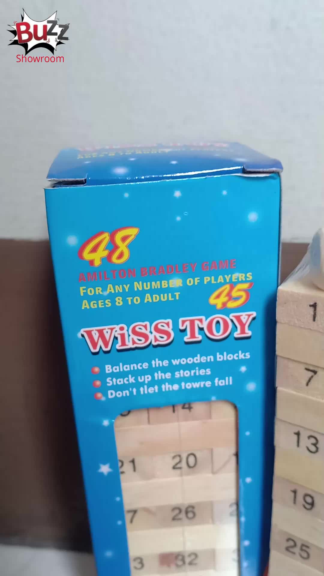 Mainan wiss toy wooden stacko mini angka kayu anak keluarga