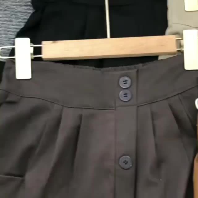 Wans - Nuna Skirt Rok Korean style rok panjang wanita polos katun twill premium variasi kancing depan Rempel Samping Mewah