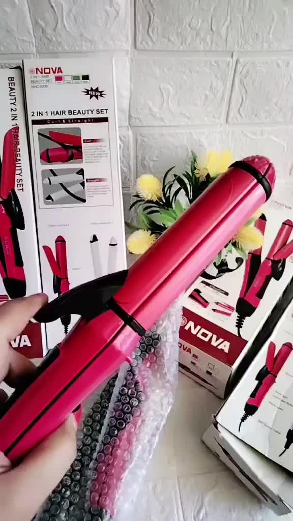 Catok Rambut 2 in 1 Merk Nova Curl & Straight NHC-2009