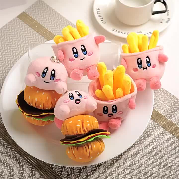 Lucu Star Card Kentang Goreng Burger Boneka Berbulu Gantungan Tas Gantungan Kunci Hiasan Gadis Hiasan Kartun Bentuk Makanan Mainan Berbulu Aksesoris Tas Aksesoris Kecil Portabel Hadiah Ulang Tahun Aksesoris Lucu