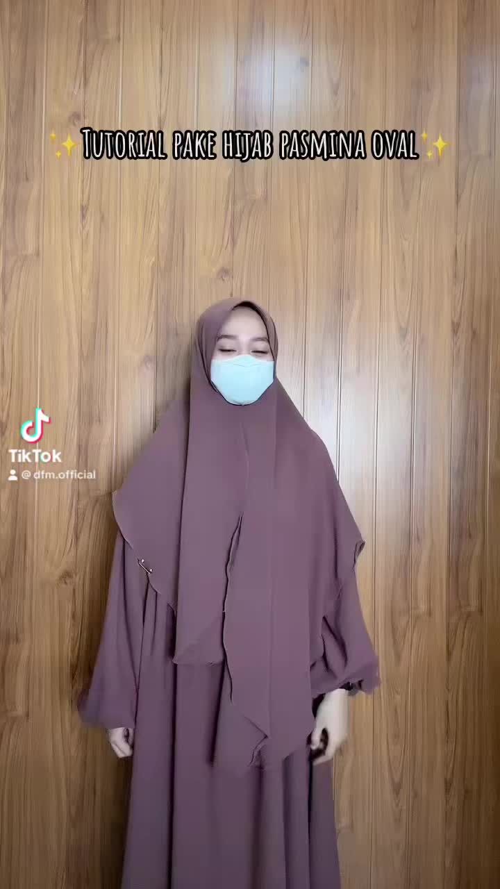 DFM - Luna Set Syar’i Pasmina Oval Gamis Wanita Bahan Crinkle