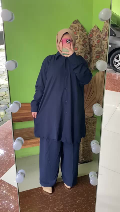 Akcel Setelan Tekstur Ld 140 160 Xxxxxl Super Jumbo Oneset Wanita Crinkle Airflow Crincle Polos 5l Melar Muslim Panjang