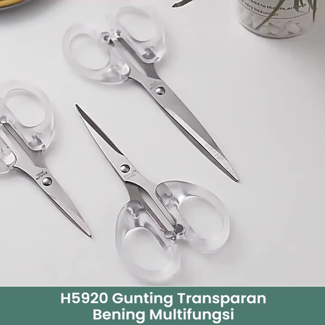 BISA COD H5920 Gunting Transparan Bening Multifungsi / Gunting Transparan