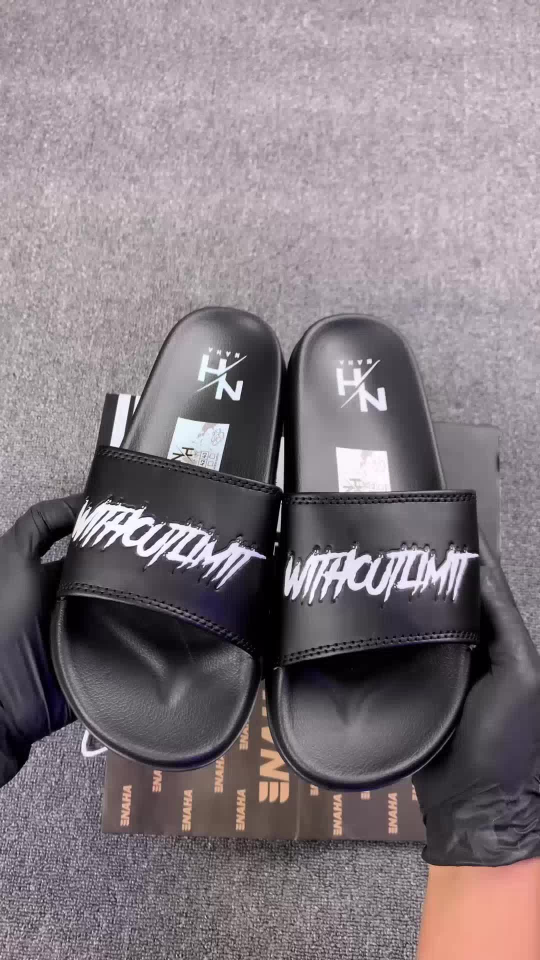 Naha Footwear Sandal Selop Slip On Pria Wanita Dewasa Junior Anak Slipper Font Withoutlimit Hitam Aesthetic Sendal Karet Slop Cowok Cewek Empuk Murah Cod Dalam Ruangan Luar Ruang Anti Licin Ringan Keren Shoes 31-43