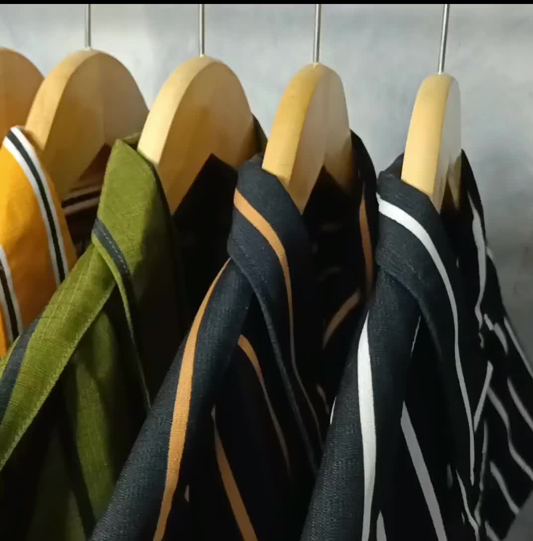 HEM Salur Strip | Kemeja Salur Pria Pendek Setrip Distro