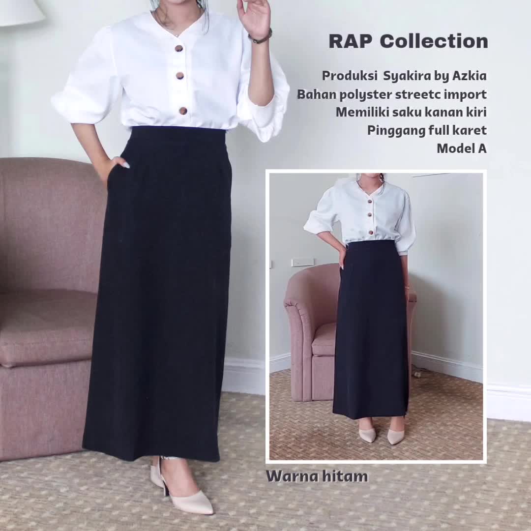 Rok Kerja Line A (Hitam, Coklat Tua, Dongker & Abu Tua) Bahan Import