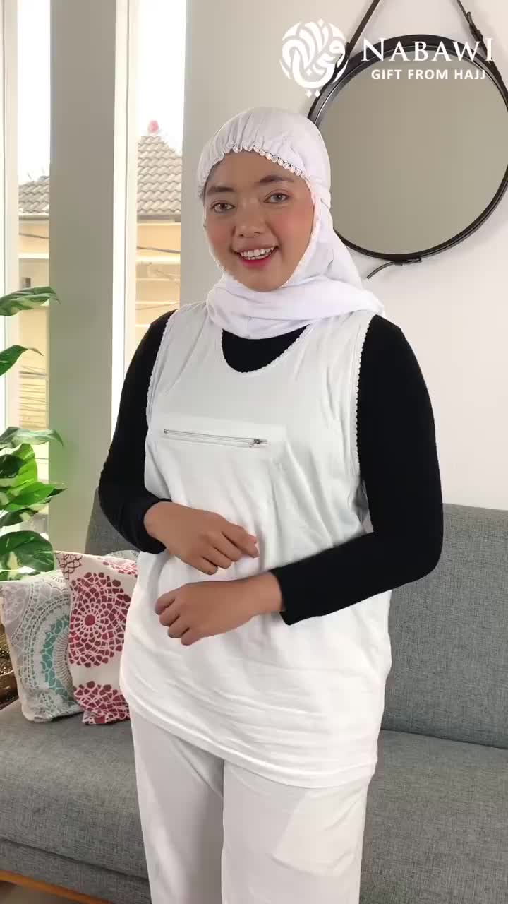 Kaos Singlet Wanita Kaos Dalaman Gamis Haji Umroh Bahan Semi Katun Baju Atasan Putih Renda Perlengkapan Haji Umroh