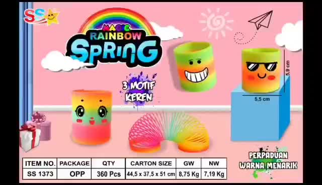 ( BISA COD ) PROMO Mainan Anak Magic Spring Slinky Rainbow Pelangi Emoticon Emotikon Emoji LUCU / Mainan Yoyo Cincin / Mainan Edukasi Anak / Mainan Anak Laki Laki / Mainan Anak Perempuan SNI Murah