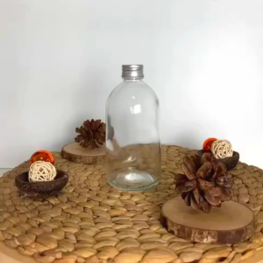 MOSS Glass Bottle 350 mL | Botol Kaca Tutup Stainless