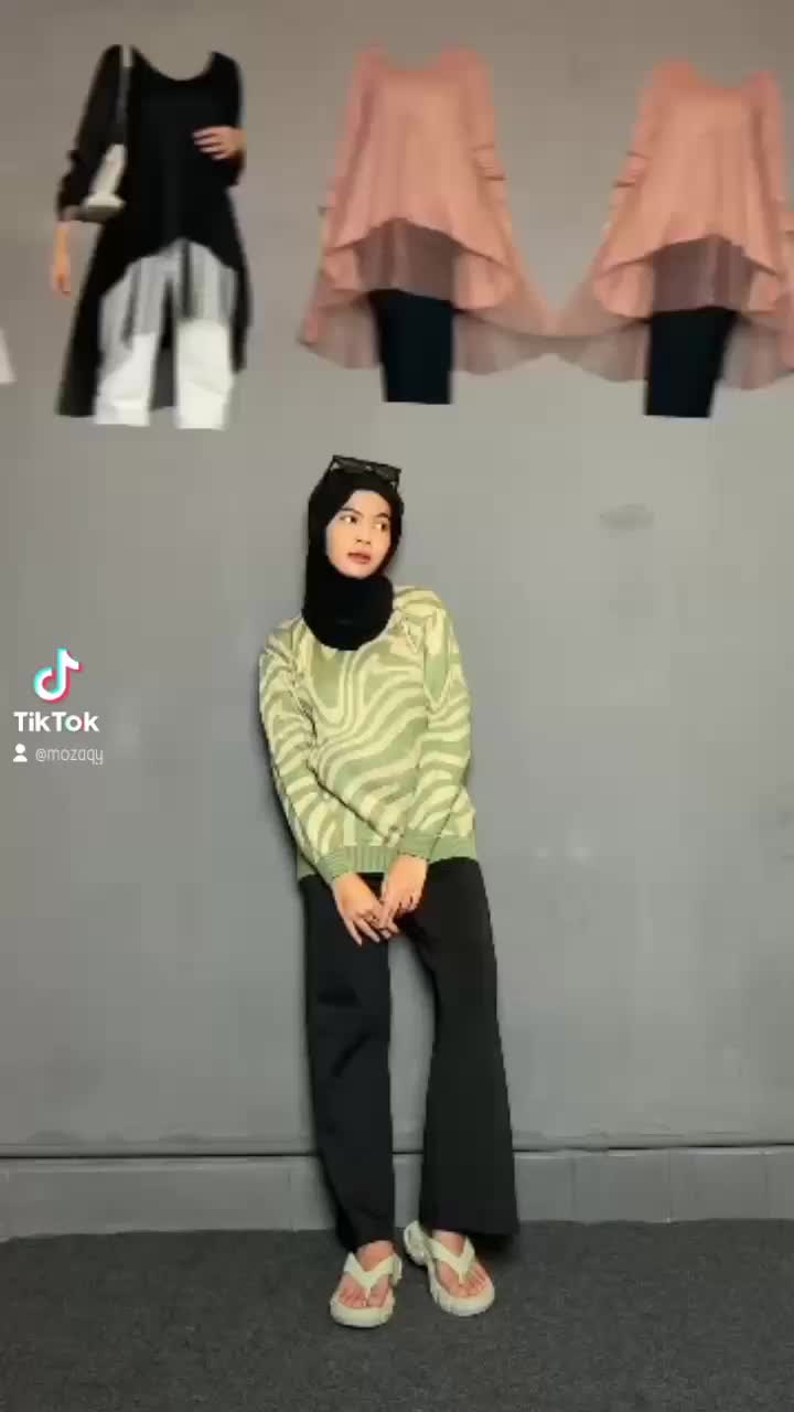 ALYA TUNIC BROKAT TILE PREMIUM Polka Dot fit muslim tunik Zipper Wanita Atasan Panjang