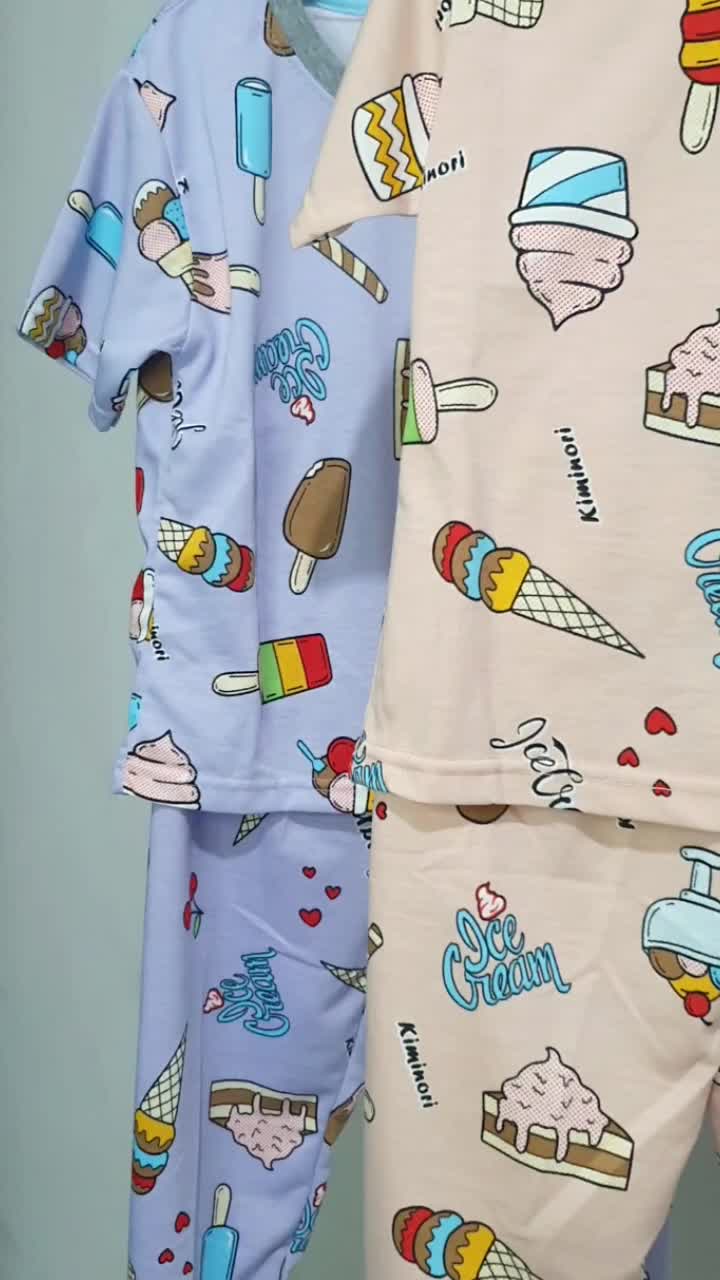 Kiminori LOVA.CP Setelan Baju Anak Laki Laki Lengan Pendek Celana Panjang Fashion