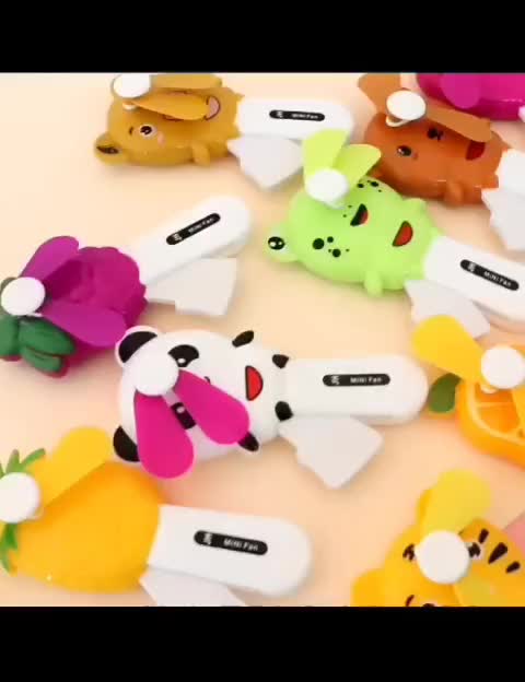 Kipas Angin Anak Manual Genggam dengan Karakter Lucu buah dan animal ukuran 13cm