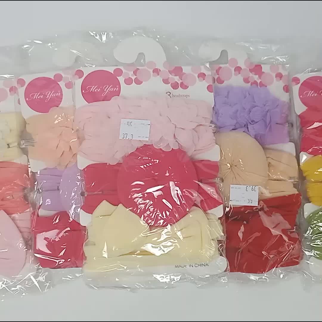 Caramel - Bandana Bayi Anak Perempuan 3 In 1 Accessories Headband Baby Bando Donat Motif Lucu Aksesoris Hiasan Rambut Korea