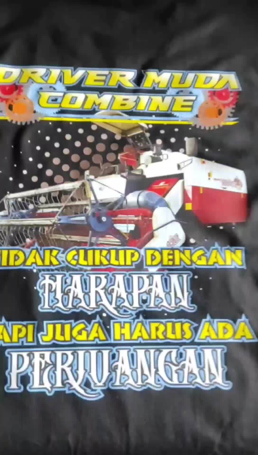 ChayraArt Kaos Operator Combine Kubota Distro Premium Cewek Cowok