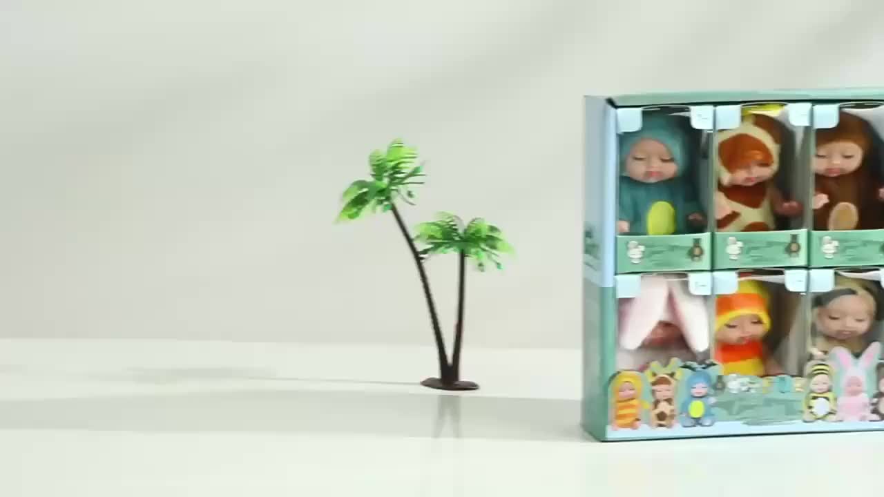Mainan Boneka Bayi Super Mini Newborn Perempuan Tidur Mini Lucu Mirip Asli Ukuran 11 CM Bisa Berputar