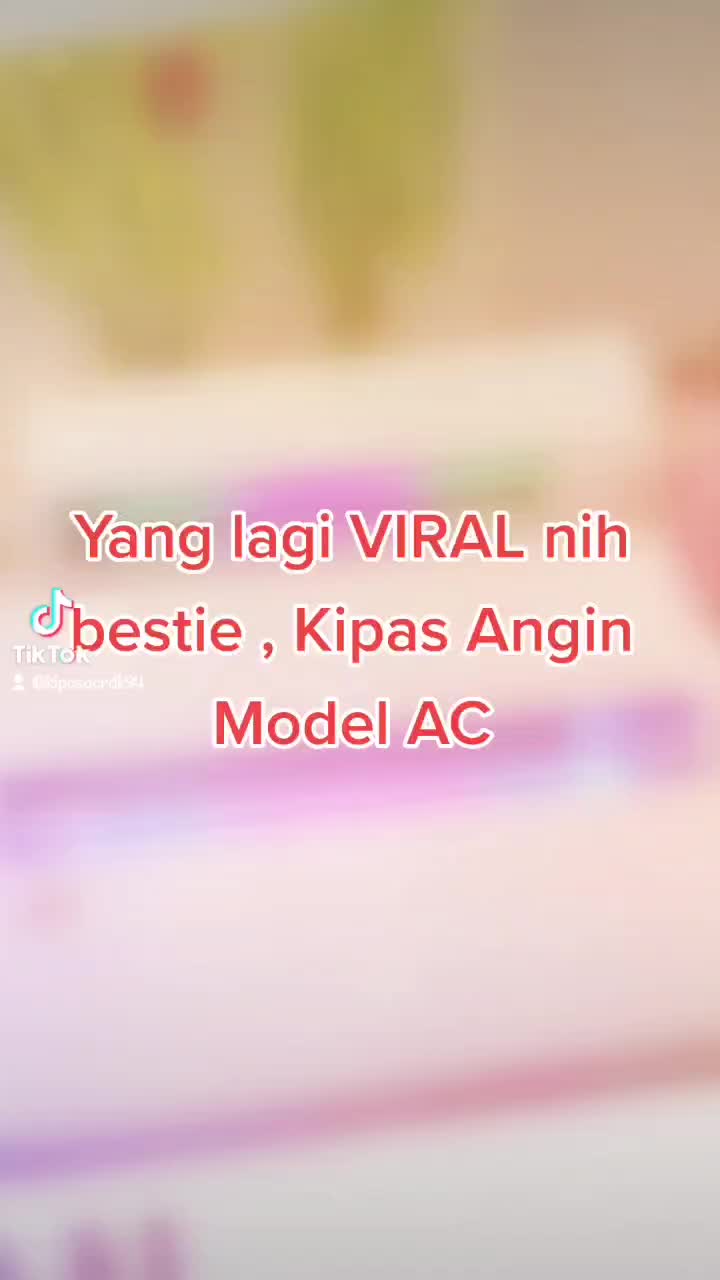 Kipas Angin Model AC 2PK + Pakai Remote + LED Biru
