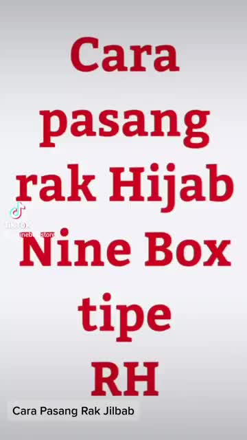 Nine Box Rak Gantung Hijab / Rak Jilbab / Lemari Kerudung Lengkap Dengan Cover dan Resleting Gratis 2 laci / Lemari plastik-RHD