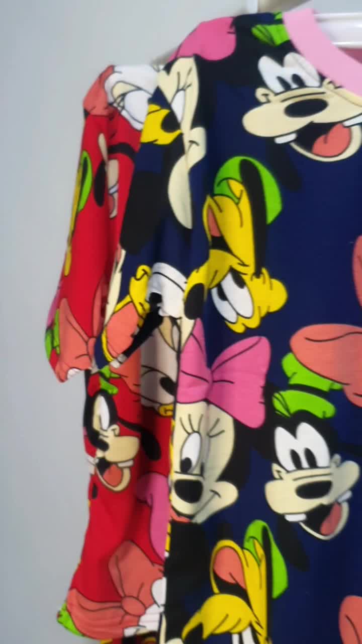 Kiminori OSRI.CP Setelan Baju Anak Perempuan Lengan Pendek Celana Panjang Fashion