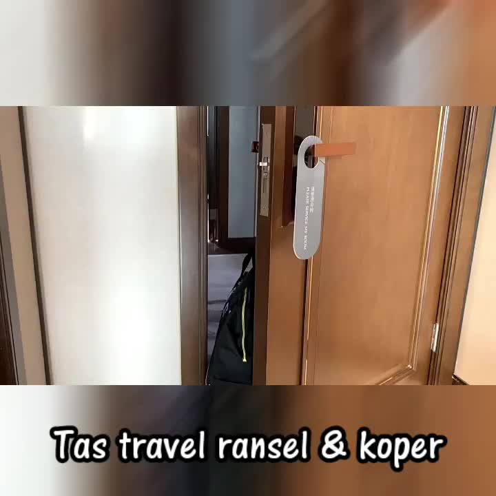 Tas ransel / tas koper / tas tarik / tas travel besar / tas jalan jalan / tas mudik Hitam Pink