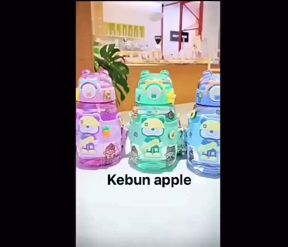 Botol Minum Anak Sekolah SD TK Korea Lucu Bpa Free Biru Hijau Minuman Pink