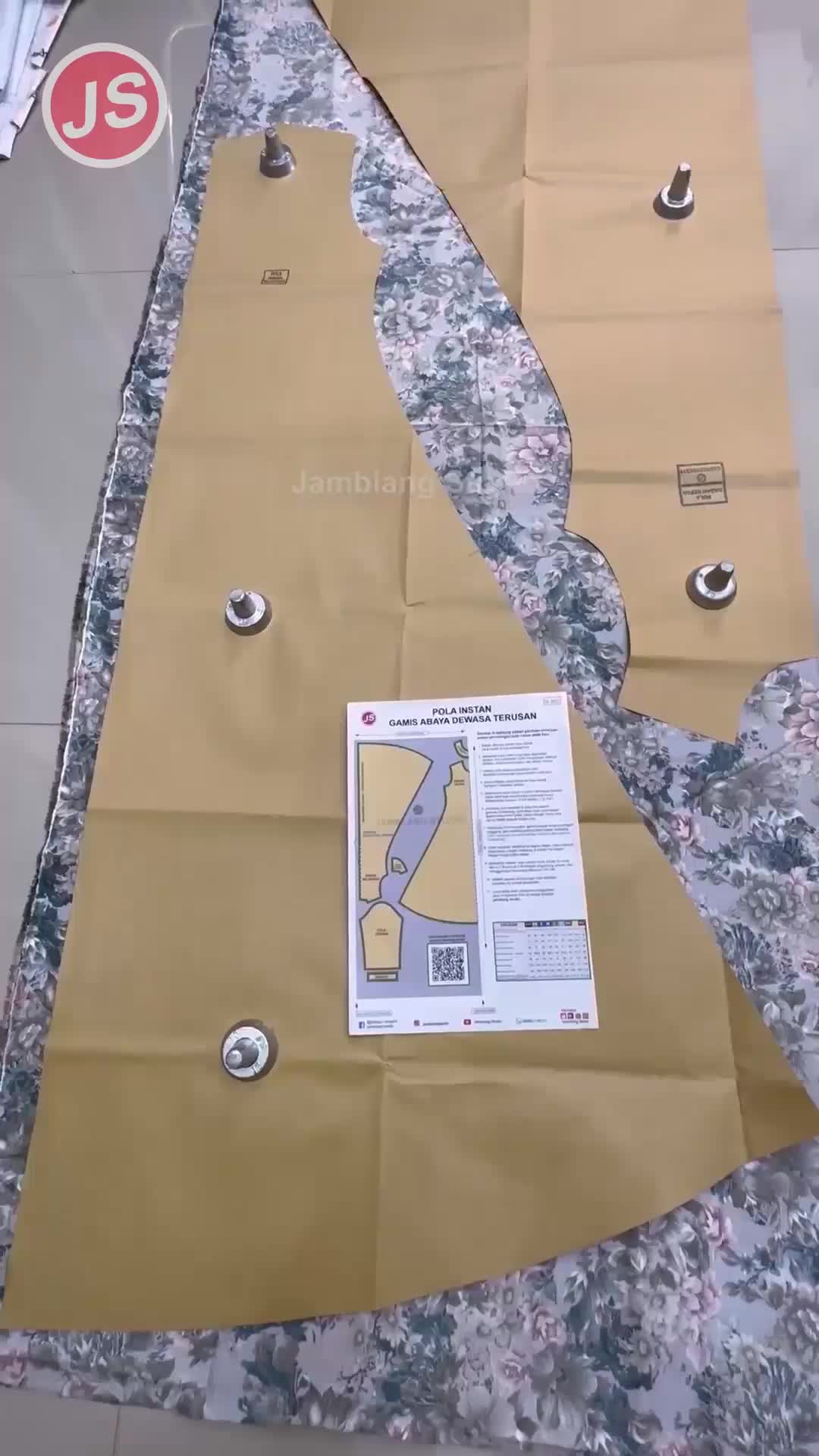 Pola Instan Gamis Terusan Abaya Dewasa