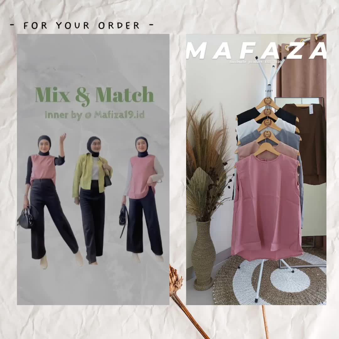 Inner Dalaman Blazer Outer LD 130cm 140cm - Atasan Wanita Blouse Bumil Jumbo - Inner Oversize Hijab Tunik Manset Tank