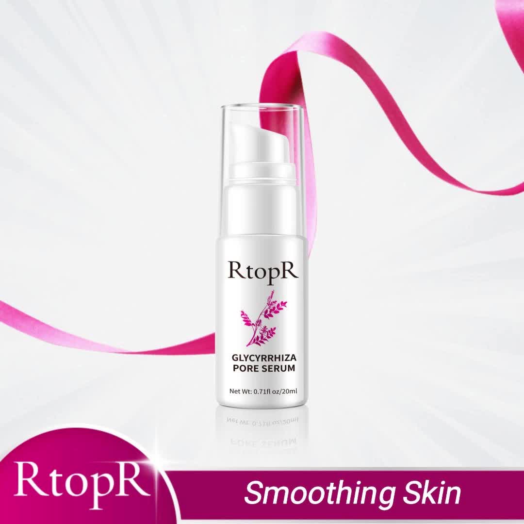 RtopR 【BPOM】 Serum Perbaikan Pori-pori Wajah Glycyrrhiza Wajah Kolagen Anti Kerut Kontrol Minyak Menghidrasi Efektif Mengecilkan Pori-pori