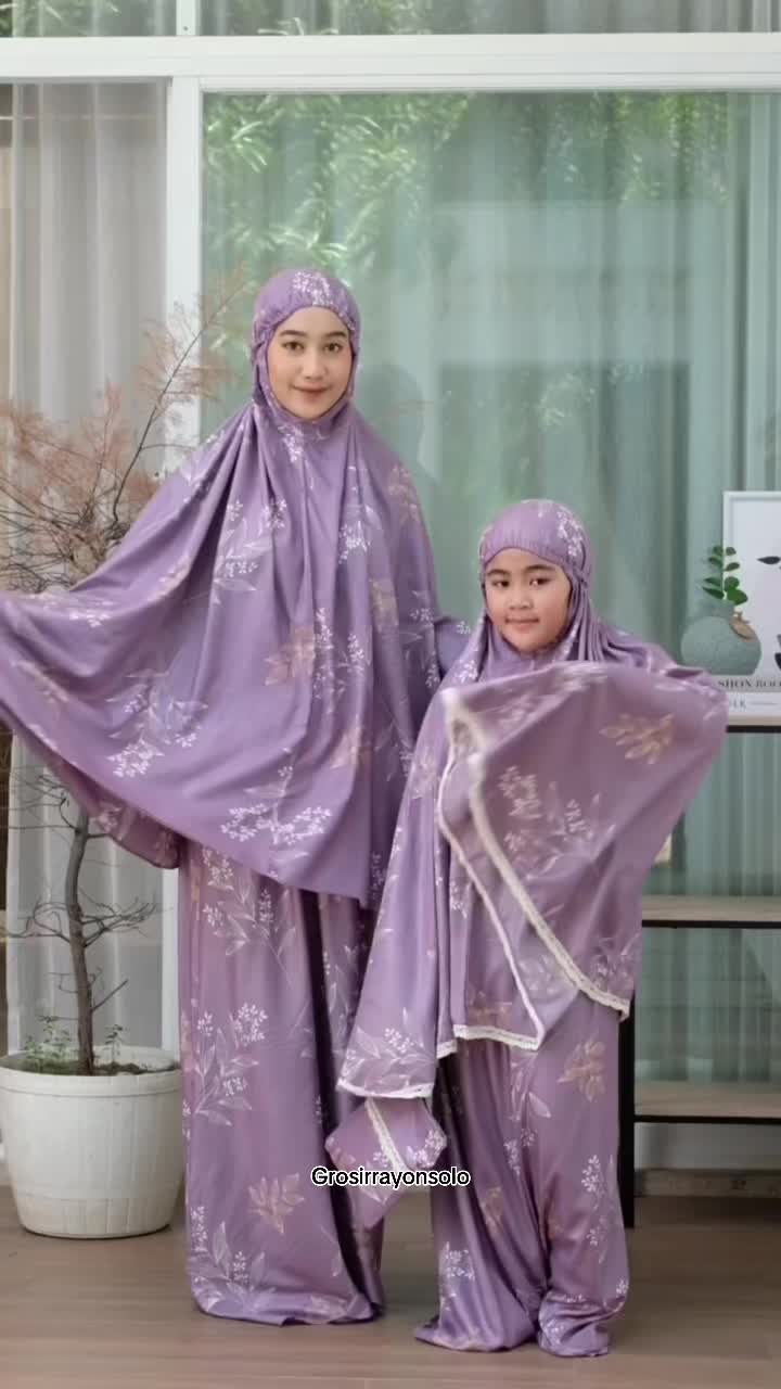 Mukena Anak ARUMI Renda Rayon XL Atasan Motif