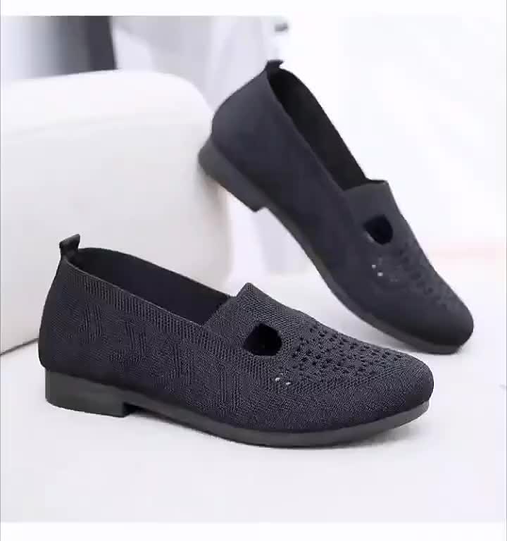 sepatu wanita import flat shoes  ringan sol karet hitam anti slip
