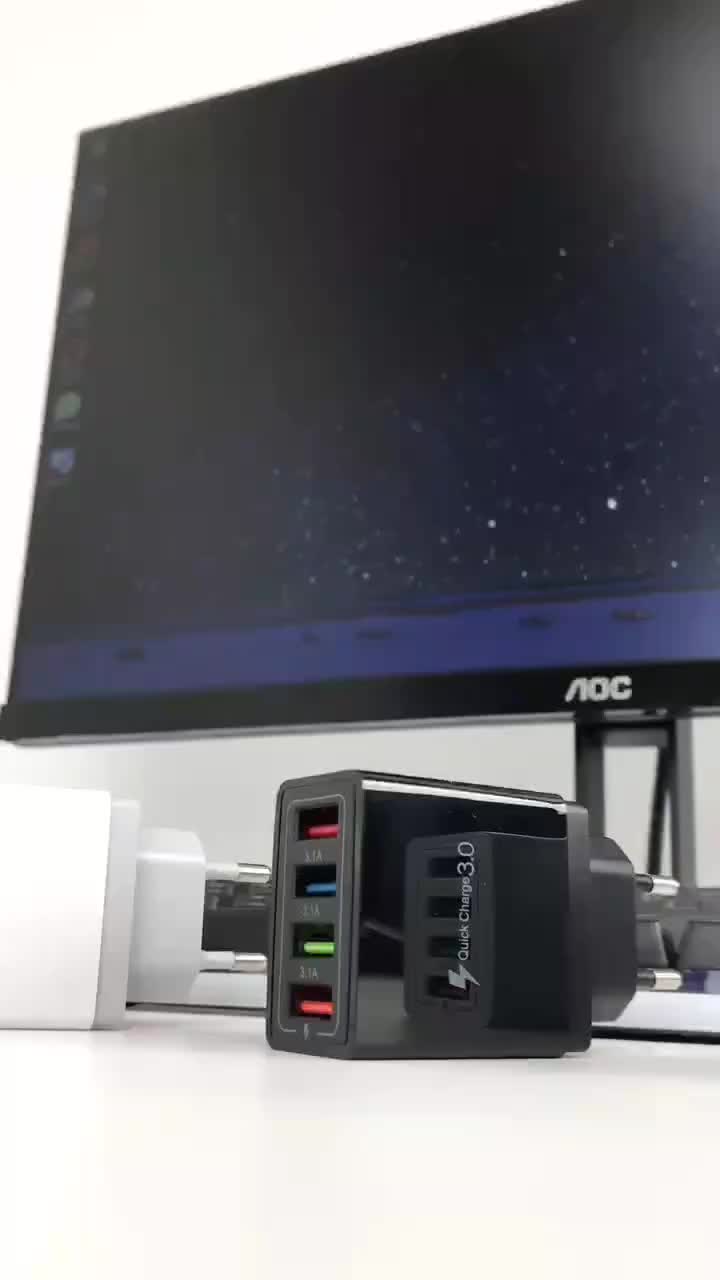 Charger 5V 3.1A 4 port USB Fast Charging pengisian daya