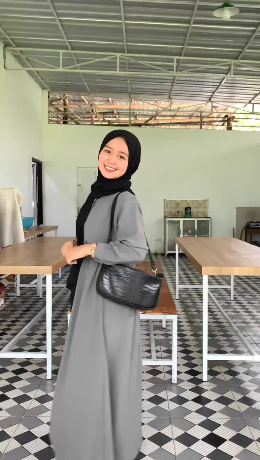 RATI - Meriskha Set by Mumu Fashion Solo Setelan Rok Wanita Bahan Crinkle/ Crinkel Airflow Kancing Baju Muslim Dewasa Panjang
