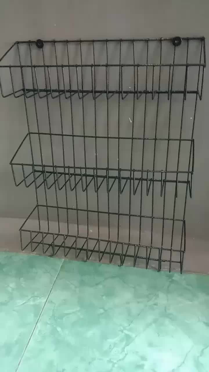 Rak Bumbu Besi Susun 3/Rak Botol /Rak Bumbu RB 03 Hitam/Putih