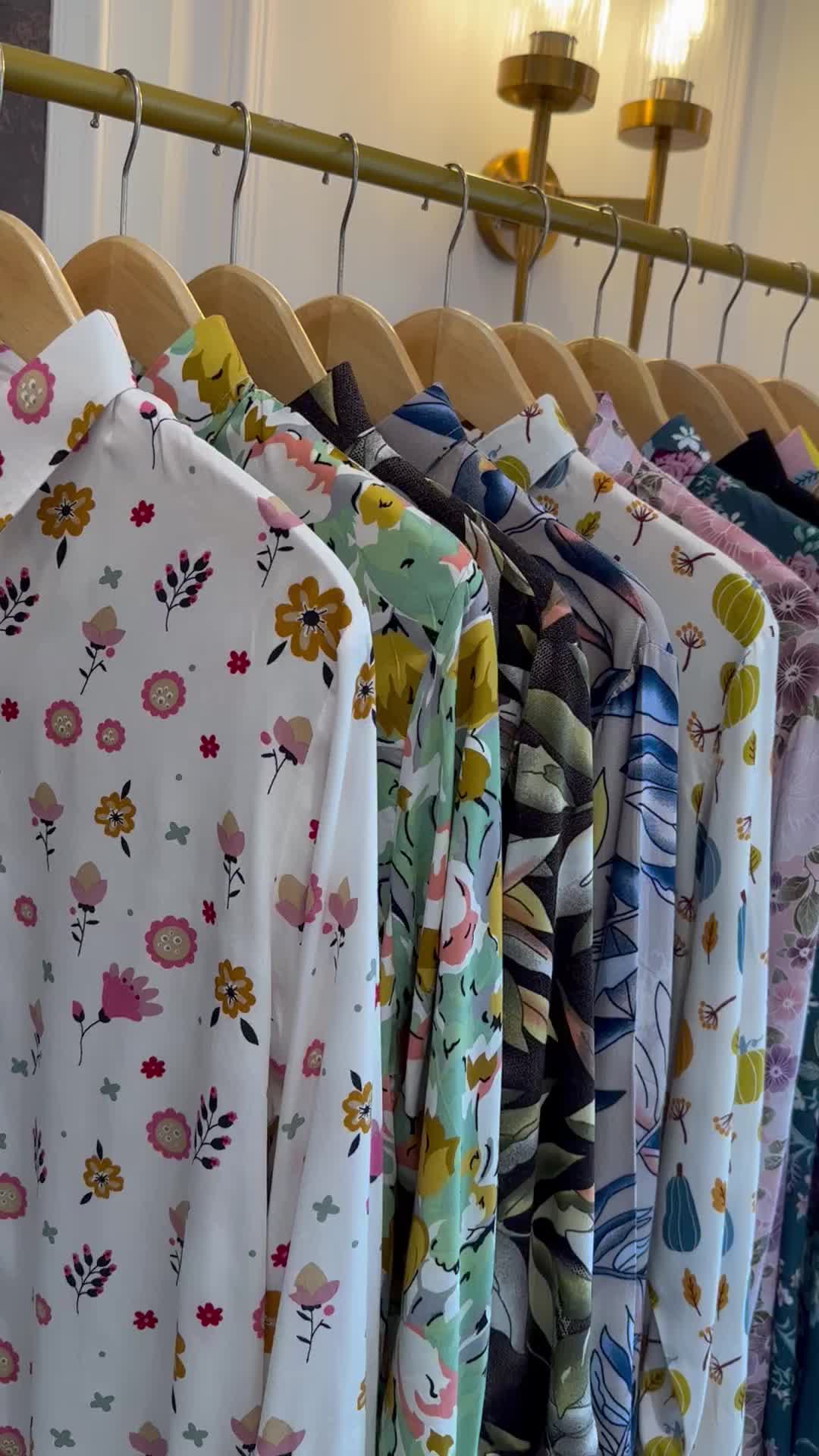 KEMEJA MOTIF BUNGA LUCU Atasan Baju Wanita